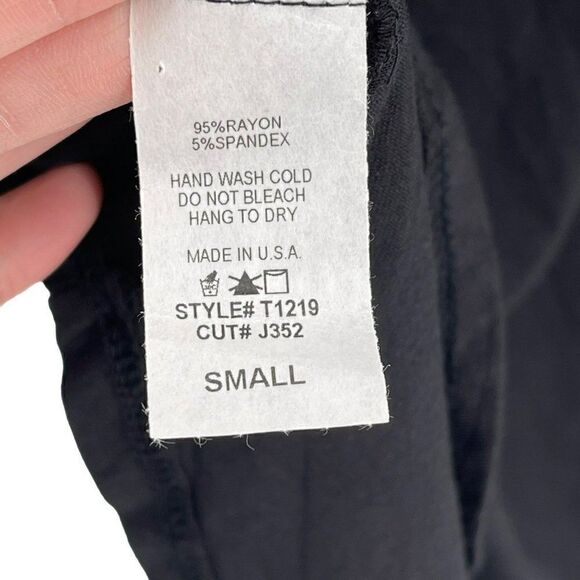 P & Rose Leopard Print Top Black Women Small T1219 - Picture 10 of 10